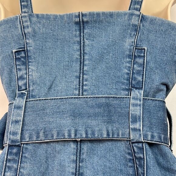 Finders Keepers Denim Snap front jumper dress size 4  EUC - Picture 10 of 12
